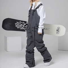 HARDLAND Pure Color Overalls Ski Pants All-in-one Men And Women