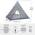 HARDLAND Large Waterproof Tipi Tents 8 Person Room Teepee Tent Instant Setup Double Layer