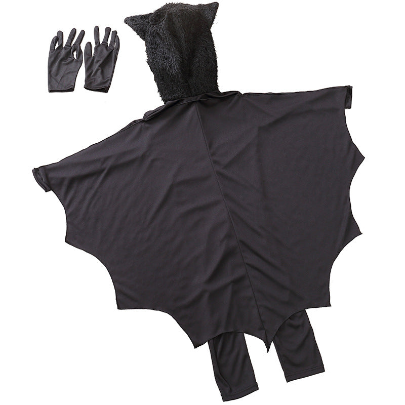 HARDLAND Kids Unisex Vampire Bat Costume, Jumpsuit Halloween Cosplay Costume Set