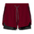 HARDLAND Men's 2 In 1 Double-deck Quick Dry GYM Sport Shorts