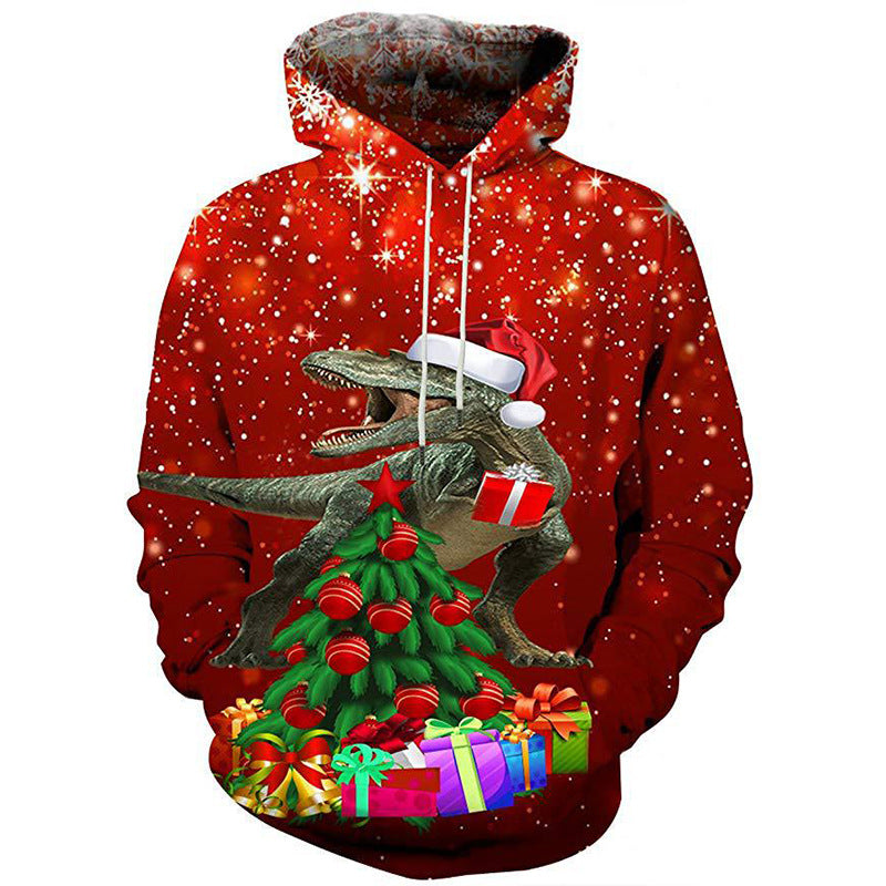 HARDLAND Women's Men's Ugly Christmas Sweaters 3D Ugly Christmas Sweatshirt Hoodies Pullover