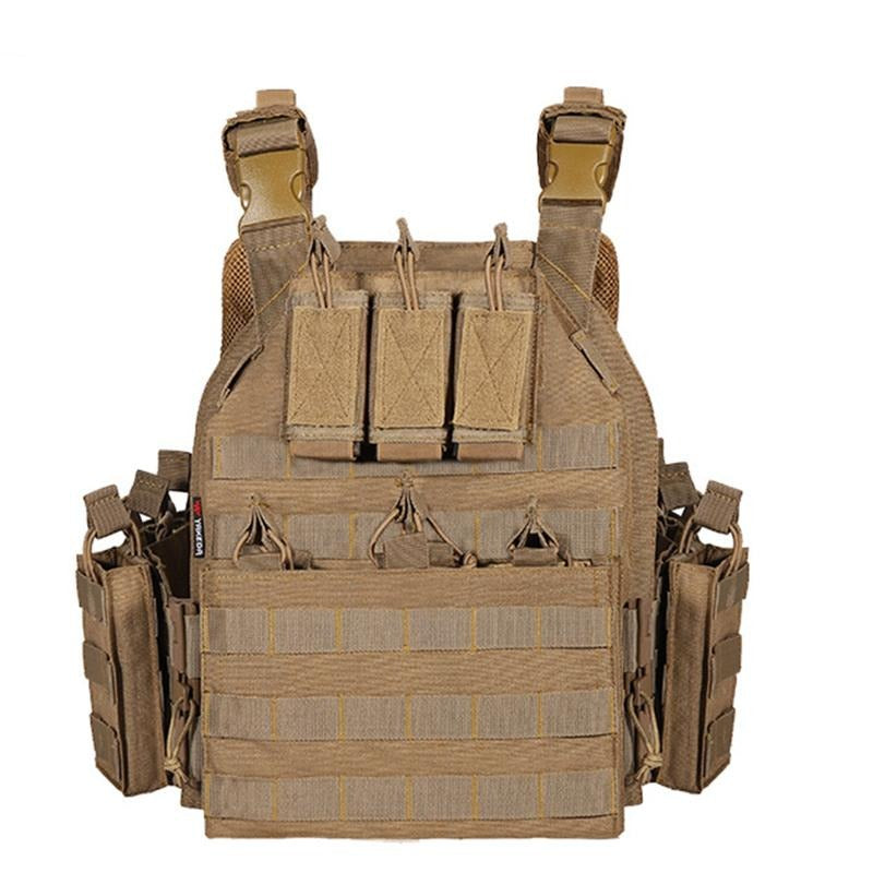 Dmoniac veste tactique olive 8 poches holster + ceinturon Dmoniac veste tactique olive 8 poches holster + ceinturon