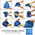 Portable Sun Shelter Mini Head Pop Up Tent for Beach Sunbathing Windproof Sand Proof