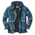 HARDLAND Men's Autumn And Winter Plaid Long-sleeved Loose Hooded Jacket Thickened Coat
