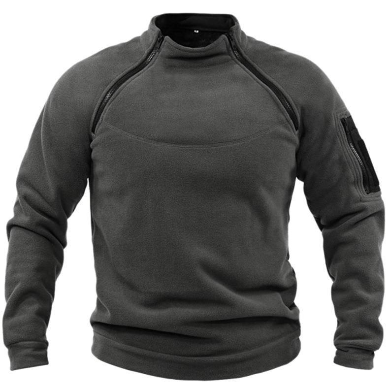 Men's Gym Outdoor Warm Zippers Pullover