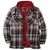 HARDLAND Men's Autumn And Winter Plaid Long-sleeved Loose Hooded Jacket Thickened Coat
