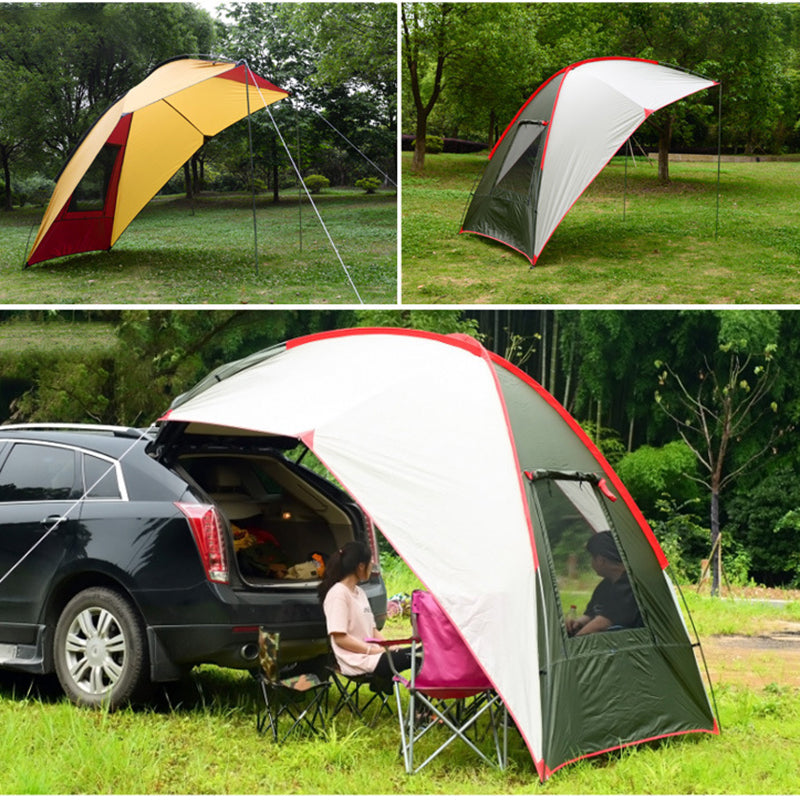 HARDLAND Portable Waterproof Car Rear Tent Outside Camping Shelter Outdoor Car Tent