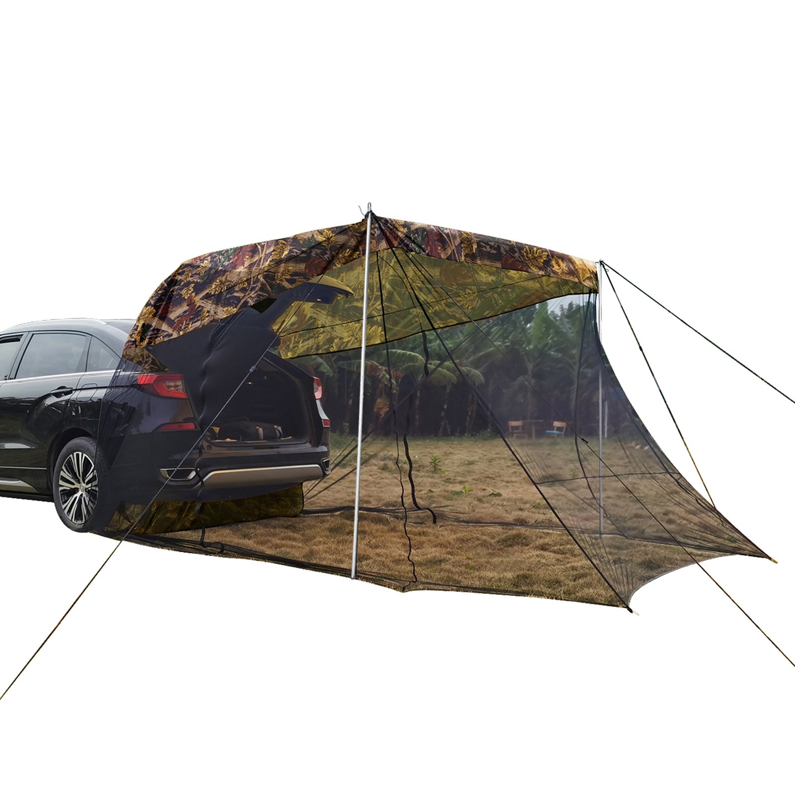 HARDLAND Car Awning Sun Shelter With Mosquito Net