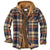 HARDLAND Men's Autumn And Winter Plaid Long-sleeved Loose Hooded Jacket Thickened Coat