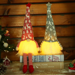 HARDLAND Christmas Gnome with LED Lights Holiday Decoration