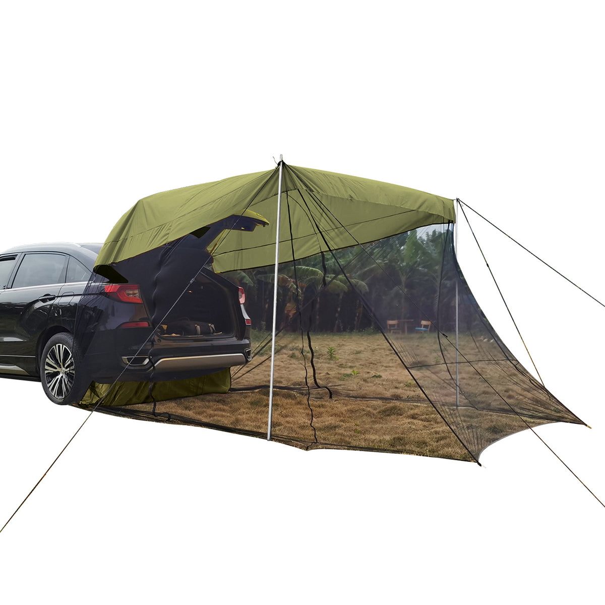 HARDLAND Car Awning Sun Shelter With Mosquito Net