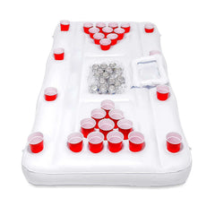 GoPong Floating Beer Pong Table For Pool Parties - Inflatable 6-Foot Pool Pong With 3 Balls